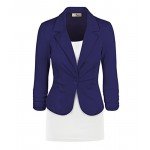 HyBrid & Company Women Double Notch Lapel Sharp Shoulder Pad Office Blazer