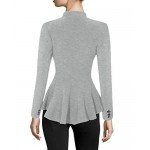 HyBrid & Company Women Double Notch Lapel Sharp Shoulder Pad Office Blazer