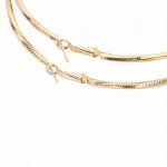 Hypoallergenic Extra Large Flattened Round Metal Hoop Earrings Hypoallergenic Extra Large Flattened Round Metal Hoop Earrings