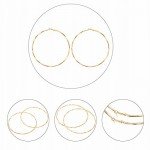Hypoallergenic Extra Large Flattened Round Metal Hoop Earrings Hypoallergenic Extra Large Flattened Round Metal Hoop Earrings