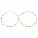 Hypoallergenic Extra Large Flattened Round Metal Hoop Earrings Hypoallergenic Extra Large Flattened Round Metal Hoop Earrings