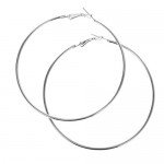 Hypoallergenic Extra Large Flattened Round Metal Hoop Earrings Hypoallergenic Extra Large Flattened Round Metal Hoop Earrings