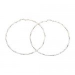 Hypoallergenic Extra Large Flattened Round Metal Hoop Earrings Hypoallergenic Extra Large Flattened Round Metal Hoop Earrings