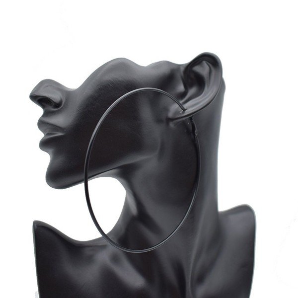 Hypoallergenic Extra Large Flattened Round Metal Hoop Earrings Hypoallergenic Extra Large Flattened Round Metal Hoop Earrings