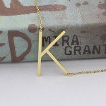 Initial Necklace 18K Gold Plated Jewelry 26 Alphabets Gift Name Pendant A-Z