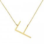 Initial Necklace 18K Gold Plated Jewelry 26 Alphabets Gift Name Pendant A-Z