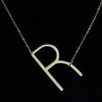 Initial Necklace 18K Gold Plated Jewelry 26 Alphabets Gift Name Pendant A-Z
