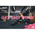 Inspirational Silicone Bracelets Rubber Band Wristbands. Custom Embossed With Motivational Saying "GET SHIT DONE". Perfect for Fitness, Basketball, CrossFit, Sports & Task