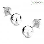 JADENOVA 925 Sterling Silver Round Ball Stud Earrings for Women Men, 3mm-8mm (6 Pairs/Set Assorted Sizes)