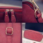 JIARUO Korean Retro Suede Bag Leather Women Small Shell Do Old Messenger Bag CrossBody Bag Lady Handbag Causal Travel Clutch