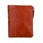 JR&JA Genuine leather RFID Blocking Bifold wallet Large Capacity Card Case Purse