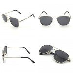J+S Premium Military Style Classic Aviator Sunglasses, Polarized, 100% UV protection