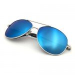 J+S Premium Military Style Classic Aviator Sunglasses, Polarized, 100% UV protection