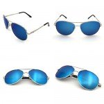 J+S Premium Military Style Classic Aviator Sunglasses, Polarized, 100% UV protection