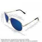 J+S Premium Military Style Classic Aviator Sunglasses, Polarized, 100% UV protection