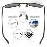 J+S Premium Military Style Classic Aviator Sunglasses, Polarized, 100% UV protection