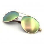 J+S Premium Military Style Classic Aviator Sunglasses, Polarized, 100% UV protection
