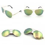 J+S Premium Military Style Classic Aviator Sunglasses, Polarized, 100% UV protection
