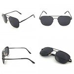 J+S Premium Military Style Classic Aviator Sunglasses, Polarized, 100% UV protection