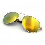 J+S Premium Military Style Classic Aviator Sunglasses, Polarized, 100% UV protection
