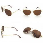 J+S Premium Military Style Classic Aviator Sunglasses, Polarized, 100% UV protection