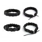 JUSNOVA 5-12 Pcs Leather Bracelet for Men Women Wooden Beaded Bracelets Cuff Adjustable