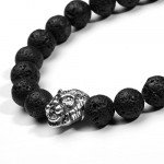 JUSNOVA 5-12 Pcs Leather Bracelet for Men Women Wooden Beaded Bracelets Cuff Adjustable