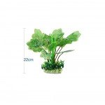 Jardin Plastic Emulational Decorative Long Leaf Plant for Aquarium, 20cm, Green