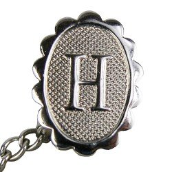Jaymar Men's Oval Initial Tie Tack in Silver