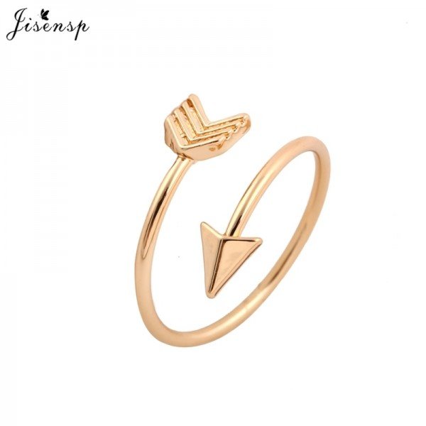 Jisensp New Fashion Trendy Rings Brass Small Arrow Ring Cute Wedding Shiny Rings for Women Gift in Party Hot Sale Finger Rings