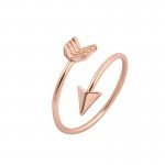 Jisensp New Fashion Trendy Rings Brass Small Arrow Ring Cute Wedding Shiny Rings for Women Gift in Party Hot Sale Finger Rings