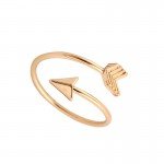 Jisensp New Fashion Trendy Rings Brass Small Arrow Ring Cute Wedding Shiny Rings for Women Gift in Party Hot Sale Finger Rings