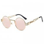 Joopin-Round Retro Polaroid Sunglasses Driving Polarized Glasses Men Steampunk