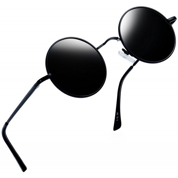 Joopin-Round Retro Polaroid Sunglasses Driving Polarized Glasses Men Steampunk