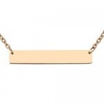 Jovivi Free Engraving- Personalized Custom Stainless Steel Simple Horizontal Initial Name Bar Necklace,Fathers day/Graduation gift