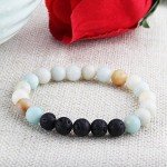 JoyJon Chakra Bracelet Lava Rock Stone Essential Oil Diffuser Natural Amazonite Gemstone Beads Men Women Bracelets Mother’s Day Gift