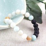 JoyJon Chakra Bracelet Lava Rock Stone Essential Oil Diffuser Natural Amazonite Gemstone Beads Men Women Bracelets Mother’s Day Gift