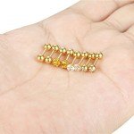 Jstyle 4 Pairs Stainless Steel Ball Stud Earrings for Men Women CZ Cartilage Helix Ear Piercing