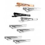 Jstyle 8 Pcs Tie Clips Set for Men Tie Bar Clip Set for Regular Ties Necktie Wedding Business Clips with Box