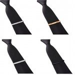 Jstyle 8 Pcs Tie Clips Set for Men Tie Bar Clip Set for Regular Ties Necktie Wedding Business Clips with Box