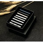 Jstyle 8 Pcs Tie Clips Set for Men Tie Bar Clip Set for Regular Ties Necktie Wedding Business Clips with Box