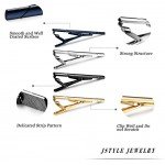 Jstyle 8 Pcs Tie Clips Set for Men Tie Bar Clip Set for Regular Ties Necktie Wedding Business Clips with Box