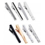 Jstyle 8 Pcs Tie Clips Set for Men Tie Bar Clip Set for Regular Ties Necktie Wedding Business Clips with Box