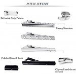 Jstyle 8 Pcs Tie Clips Set for Men Tie Bar Clip Set for Regular Ties Necktie Wedding Business Clips with Box