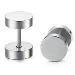 Jstyle Jewelry 3-6 Pairs Stainless Steel Mens Womens Stud Earrings Ear Plugs Tunnel
