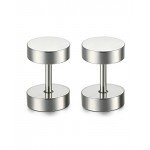 Jstyle Jewelry 3-6 Pairs Stainless Steel Mens Womens Stud Earrings Ear Plugs Tunnel