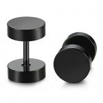 Jstyle Jewelry 3-6 Pairs Stainless Steel Mens Womens Stud Earrings Ear Plugs Tunnel