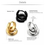 Jstyle Stainless Steel Mens Womens Hoop Earrings Huggie Ear Piercings