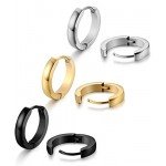 Jstyle Stainless Steel Mens Womens Hoop Earrings Huggie Ear Piercings