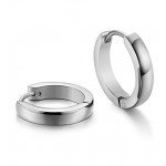 Jstyle Stainless Steel Mens Womens Hoop Earrings Huggie Ear Piercings